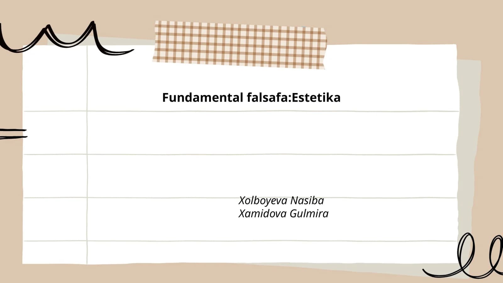 Fundamental falsafa:Estetika