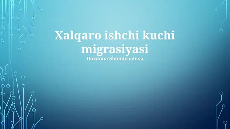 Xalqaro ishchi kuchi migrasiyasi