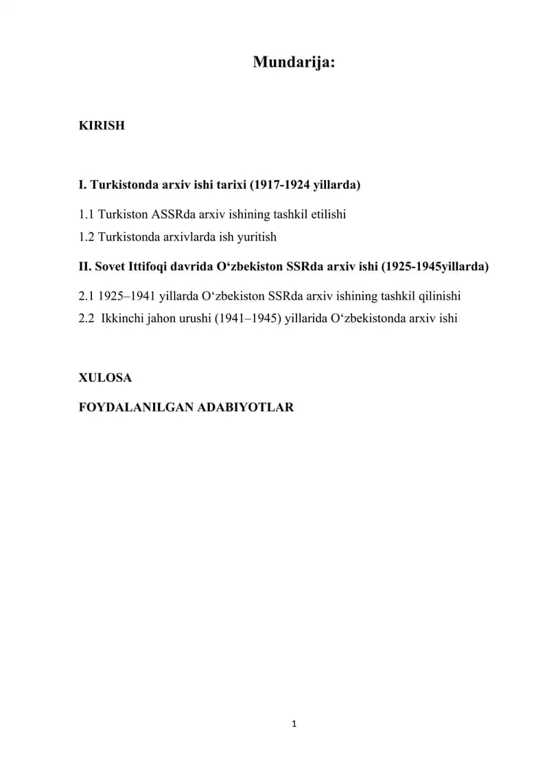 Turkistonda arxiv ishi.