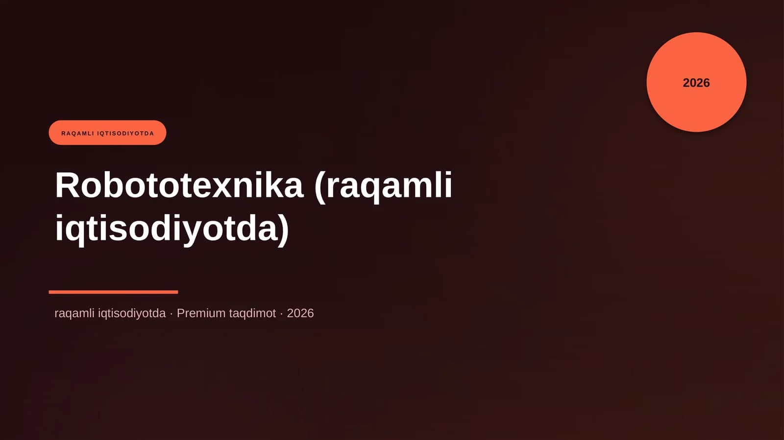 Robototexnika (raqamli iqtisodiyotda)