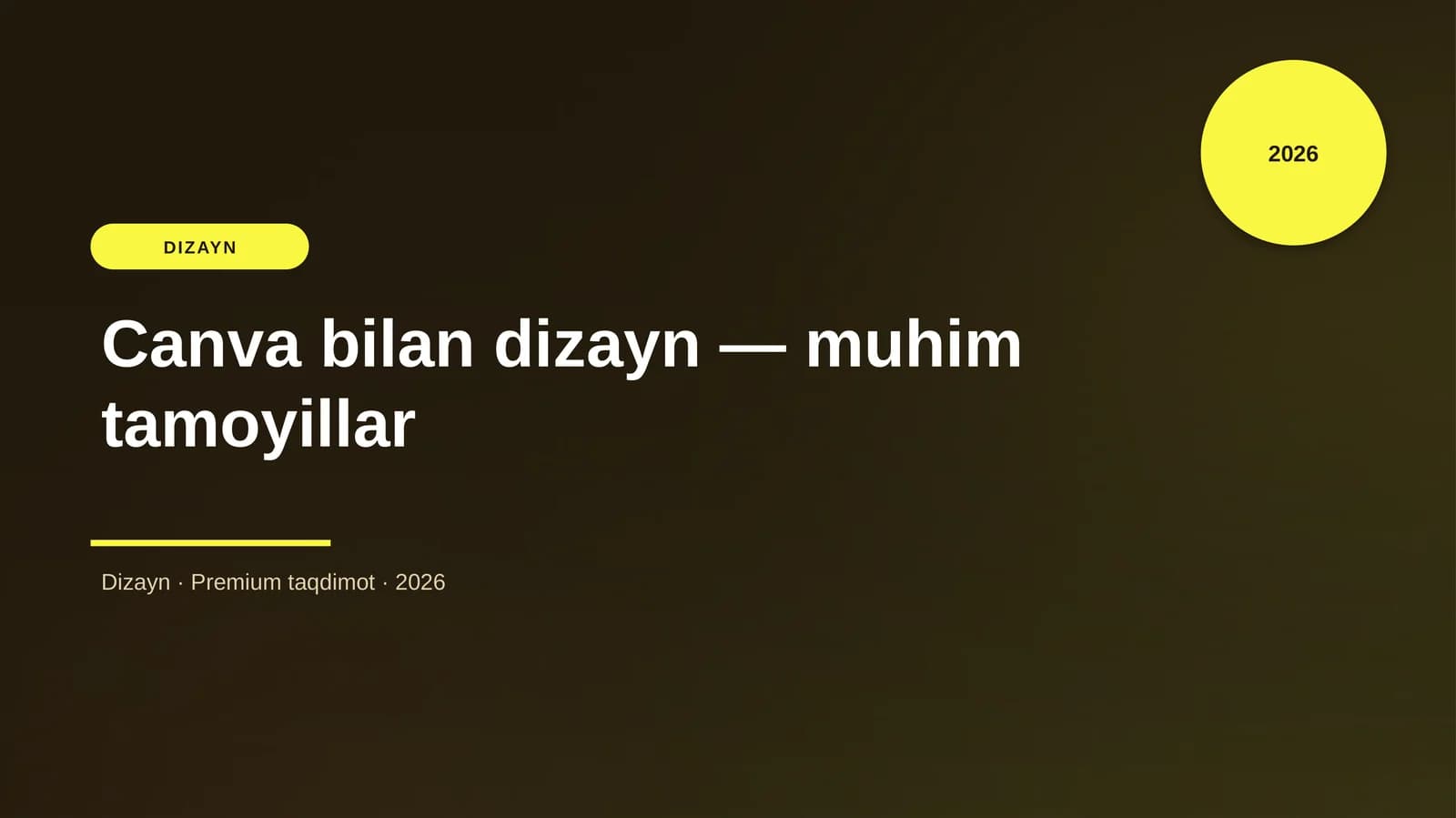 Canva bilan dizayn — muhim tamoyillar