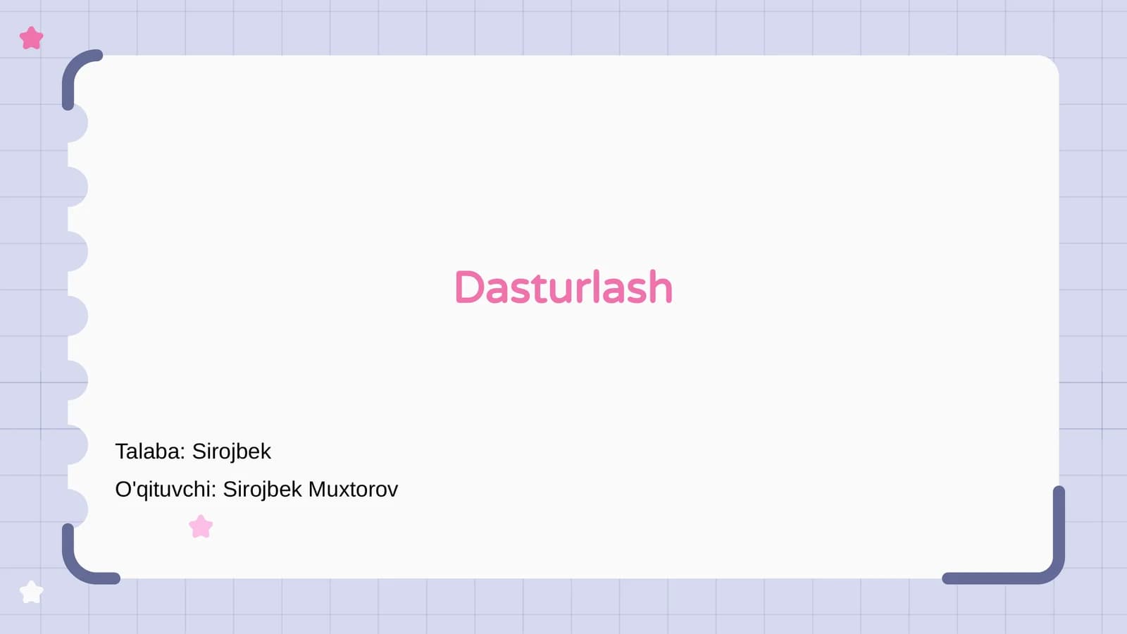 Dasturlash