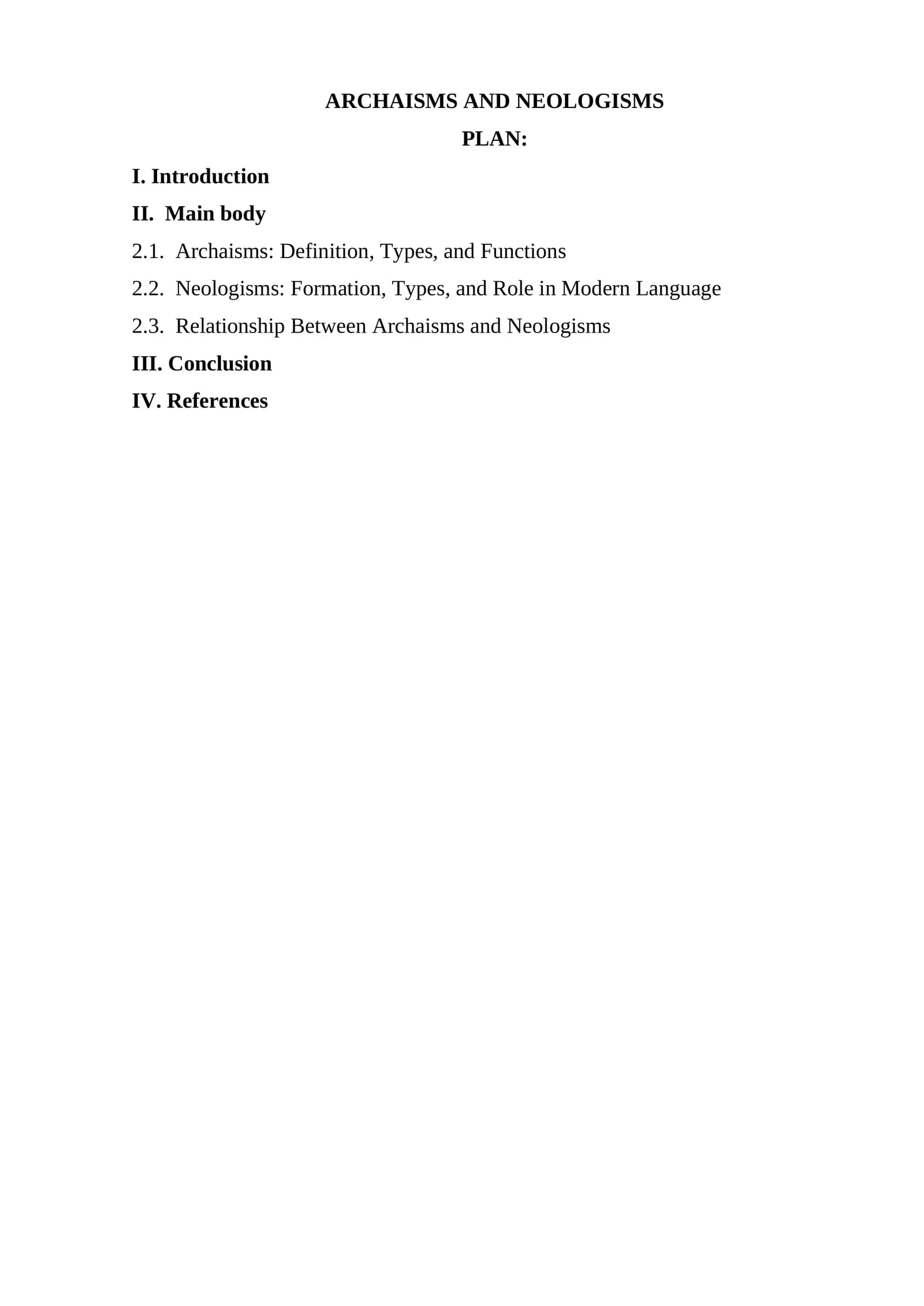 [ARCHAISMS AND NEOLOGISMS]