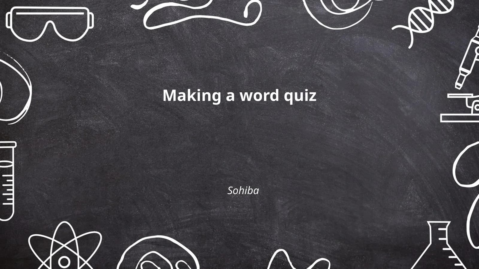 Word Quiz Planning