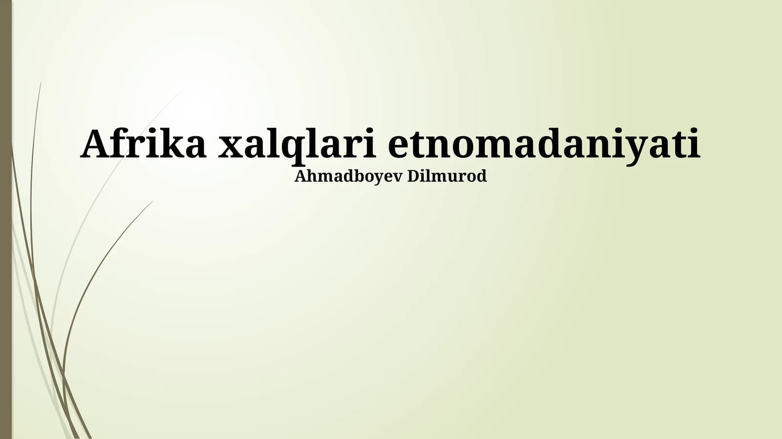 Afrika xalqlari etnomadaniyati