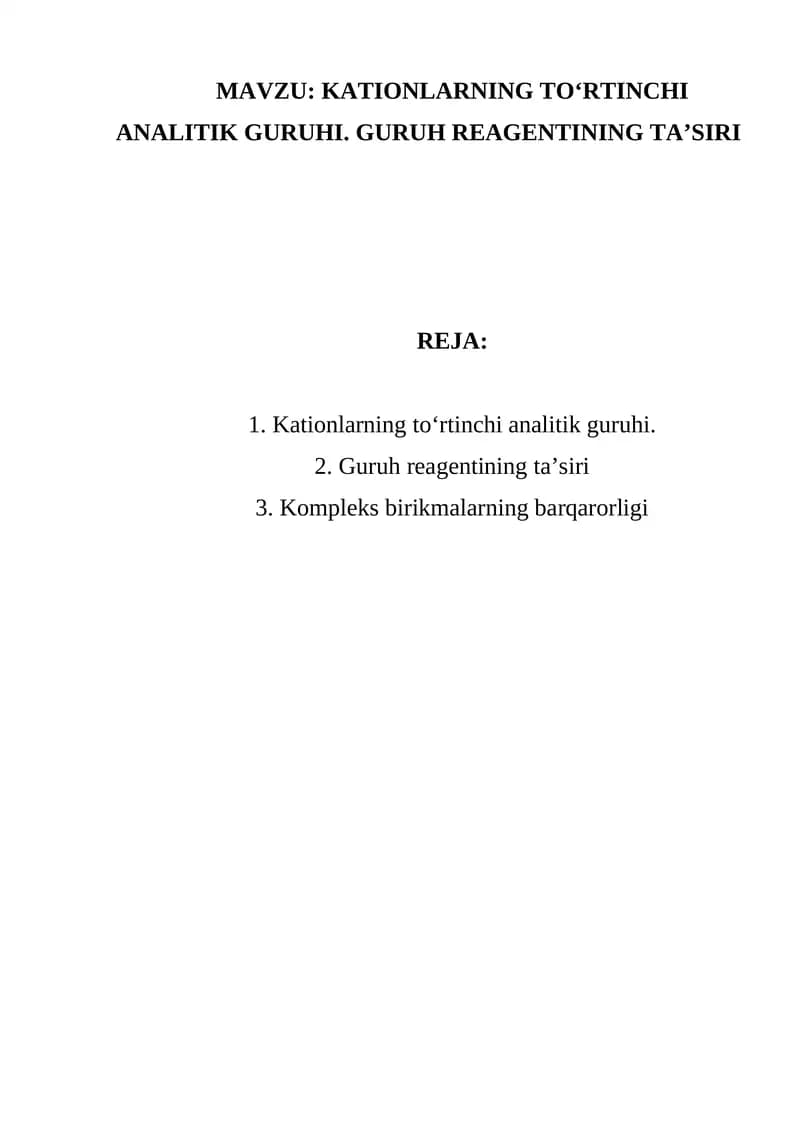 Kationlar