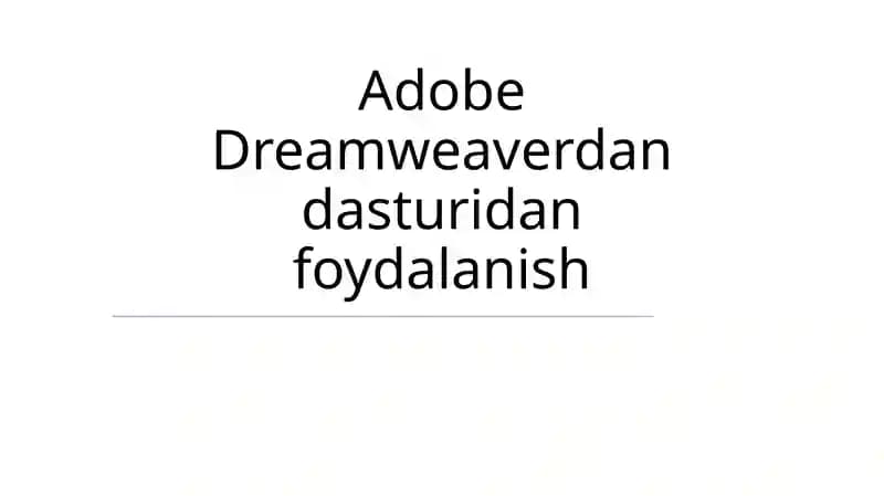 Adobe Dreamweaver