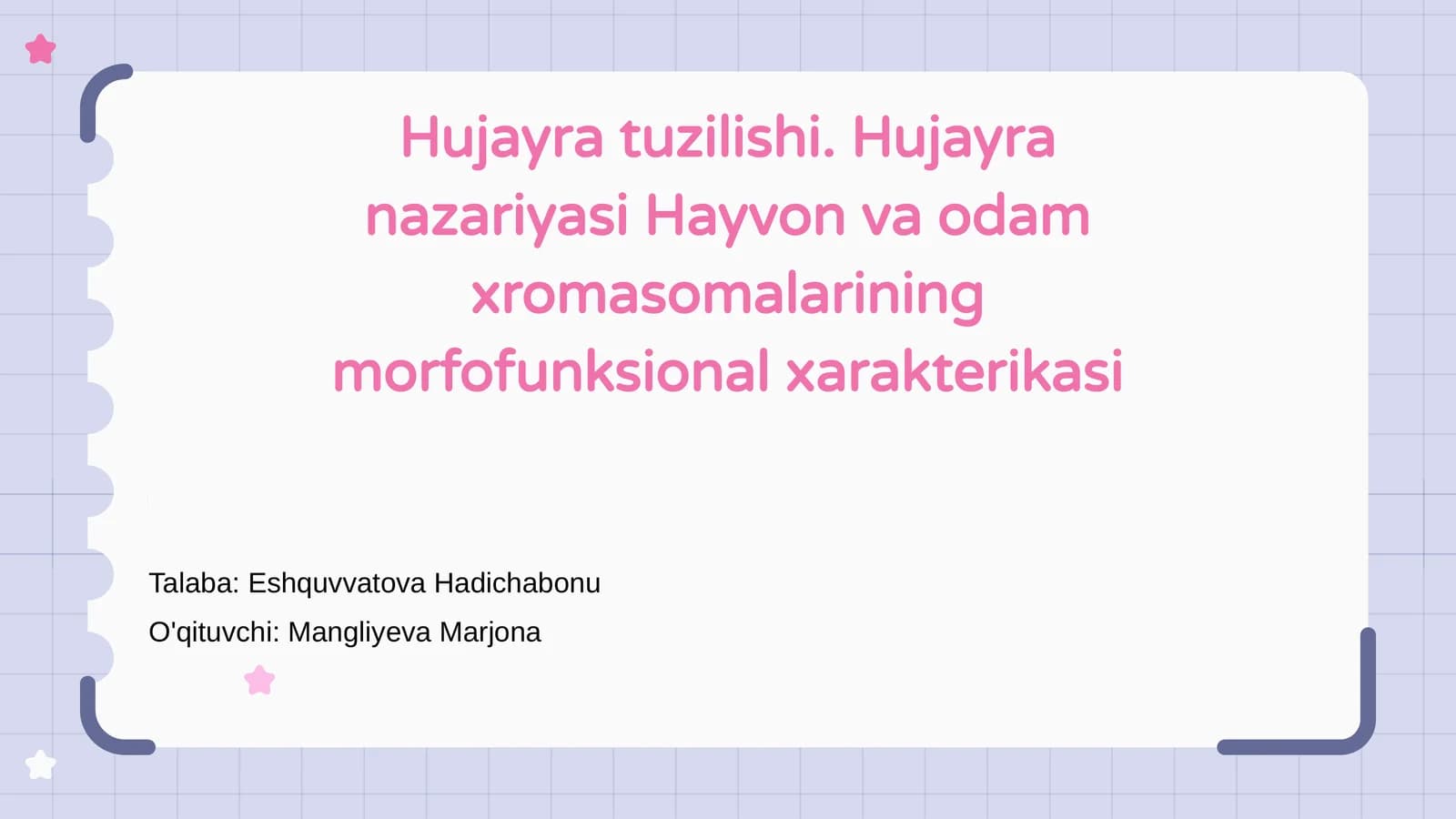 Hujayra tuzilishi