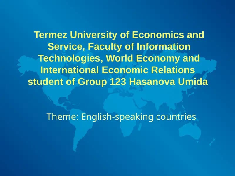 English-speaking countries