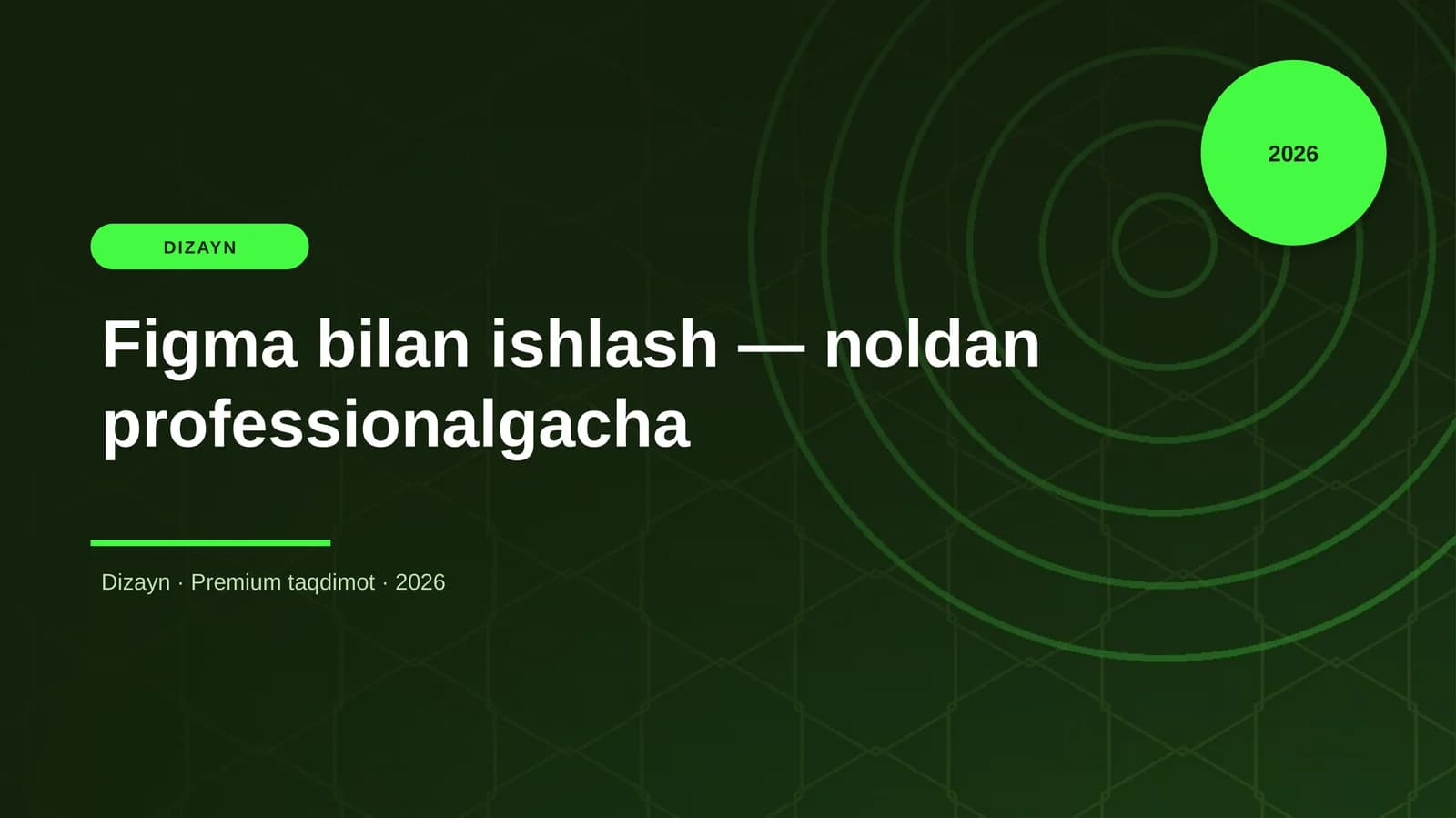 Figma bilan ishlash — noldan professionalgacha