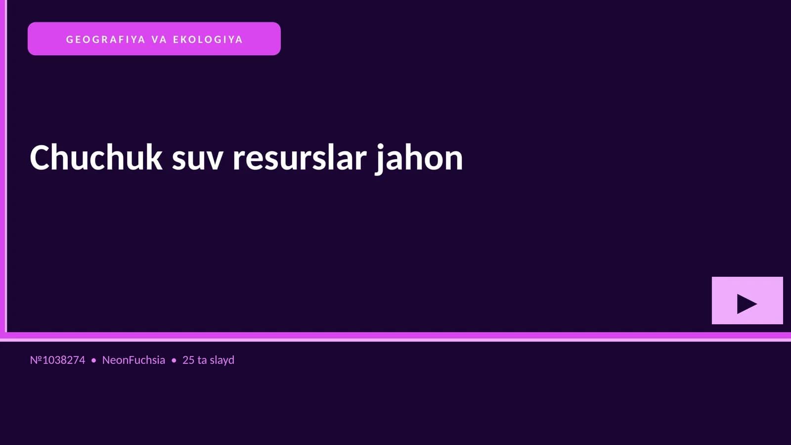 Chuchuk suv resurslar jahon