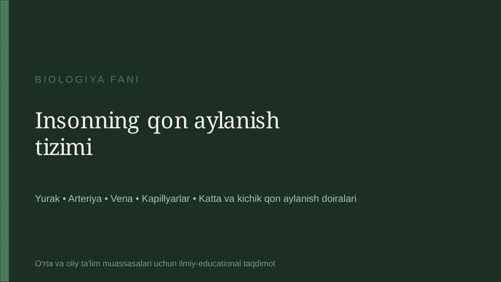 Insonning qon aylanish tizimi