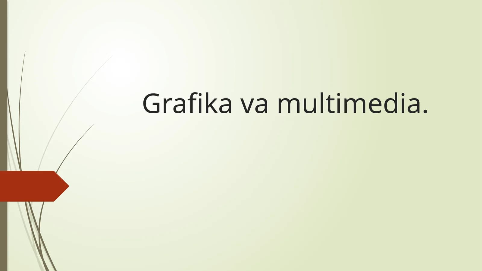 Grafika va multimedia
