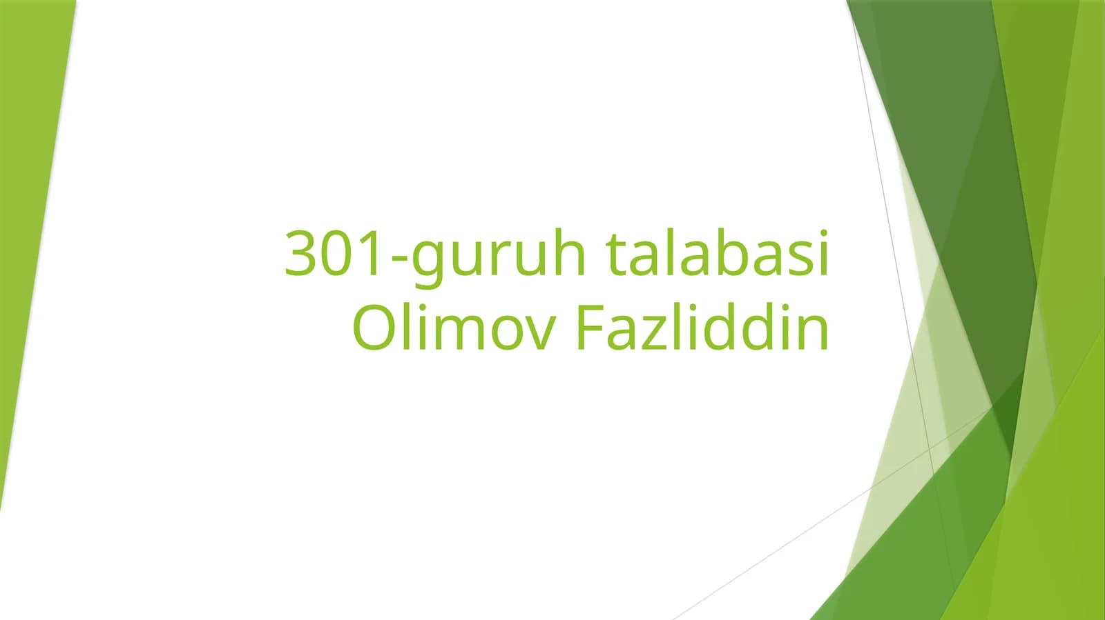 Olimov Fazliddin