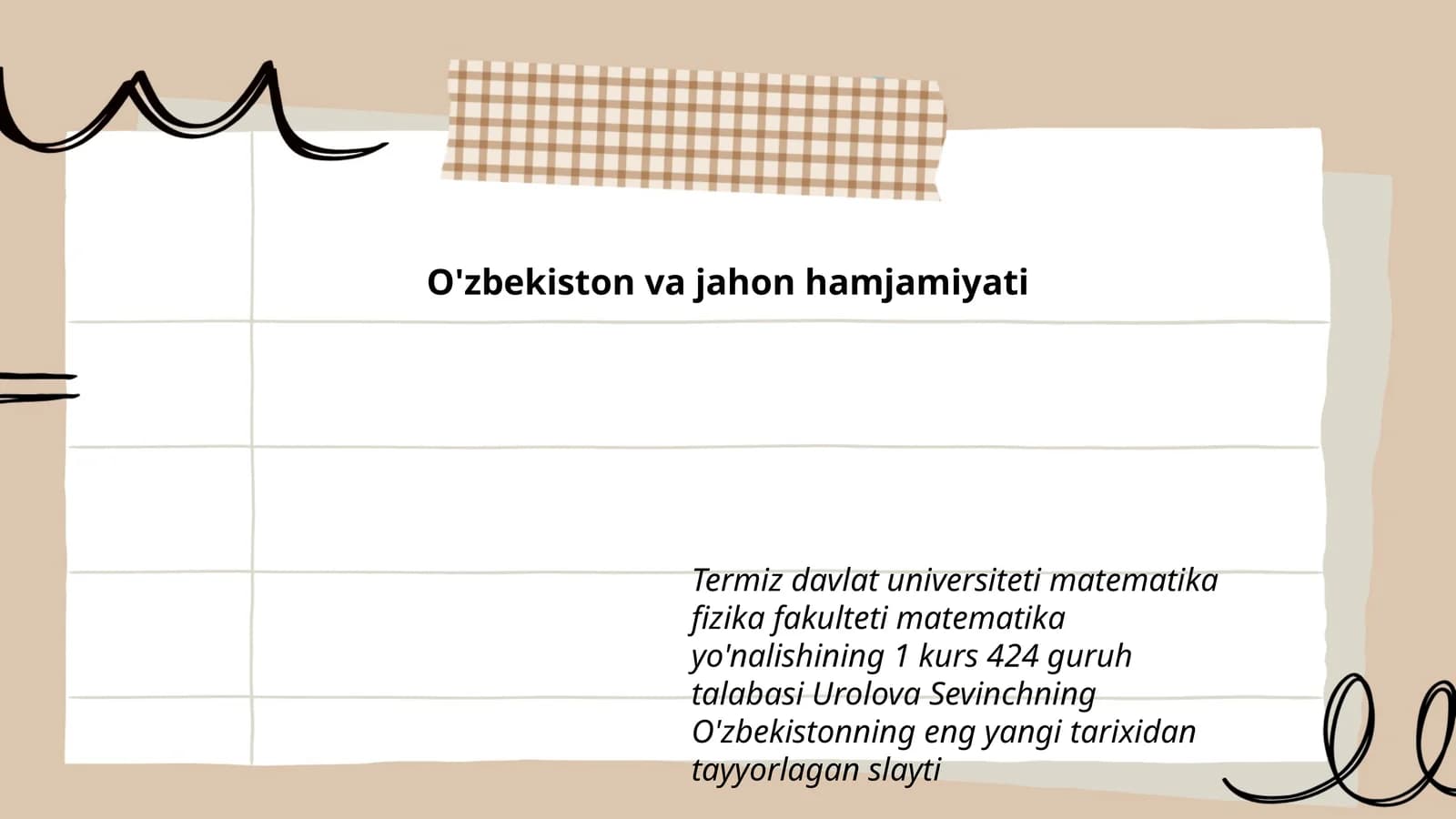 O'zbekiston va jahon hamjamiyati