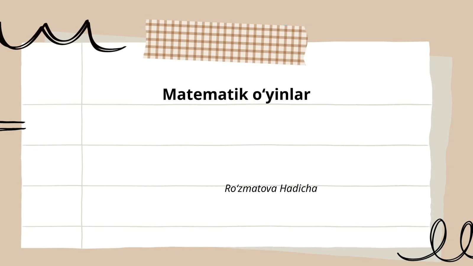 Matematik oʻyinlar