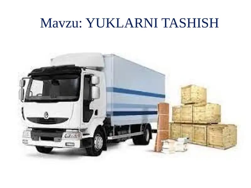 YUKLARNI TASHISH