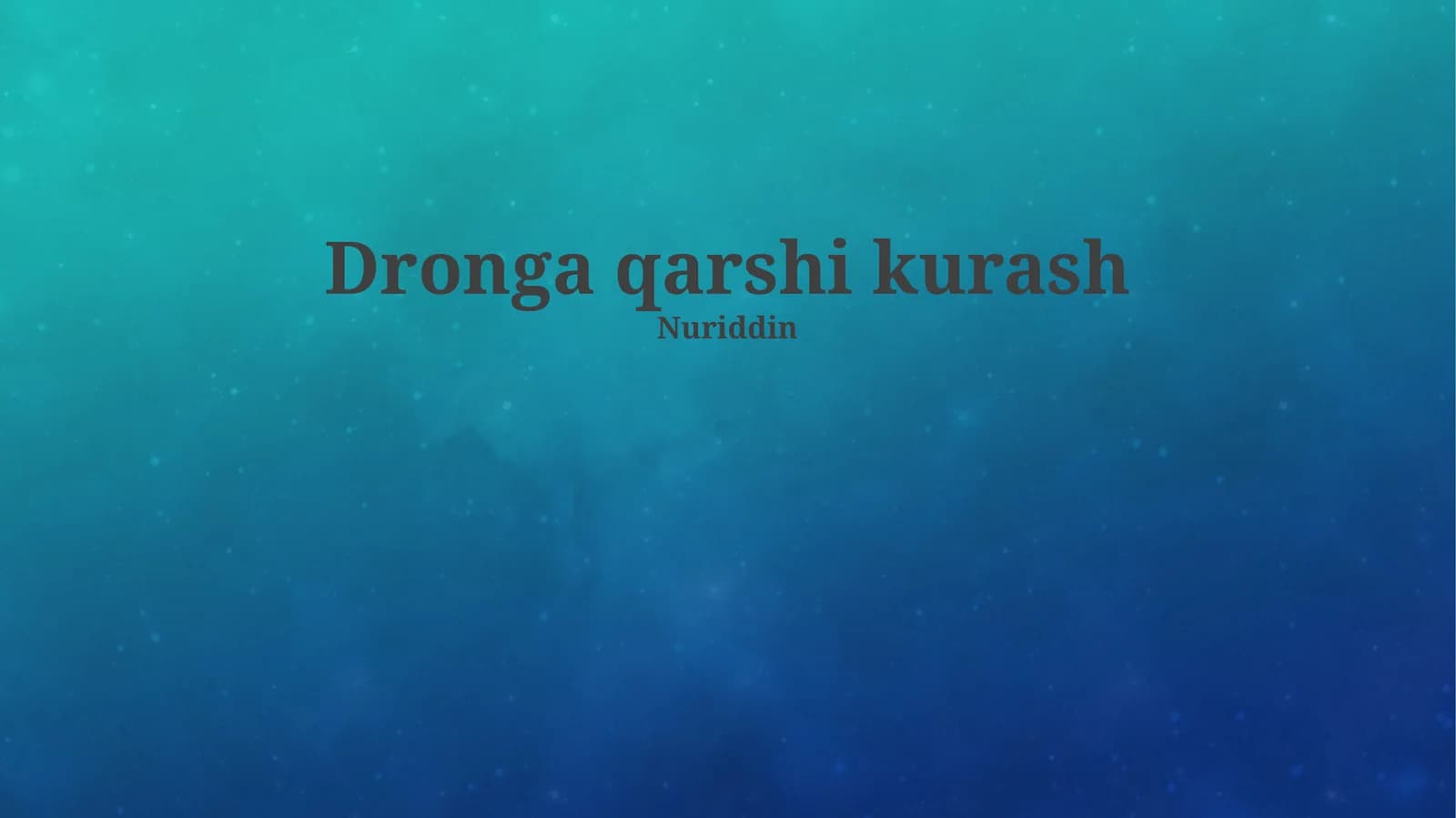 Dronga qarshi kurash