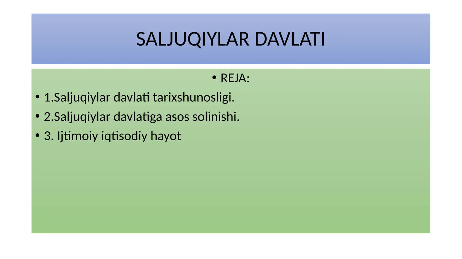 SALJUQIYLAR DAVLATI
