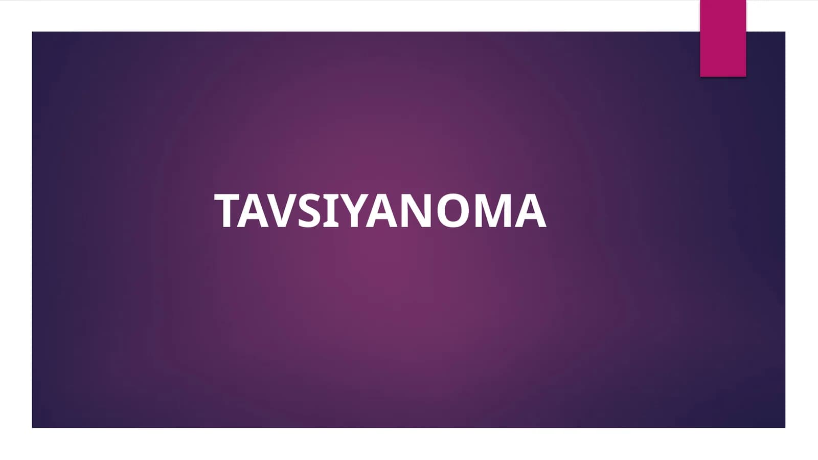 Tavsiyanoma yozish tartibi