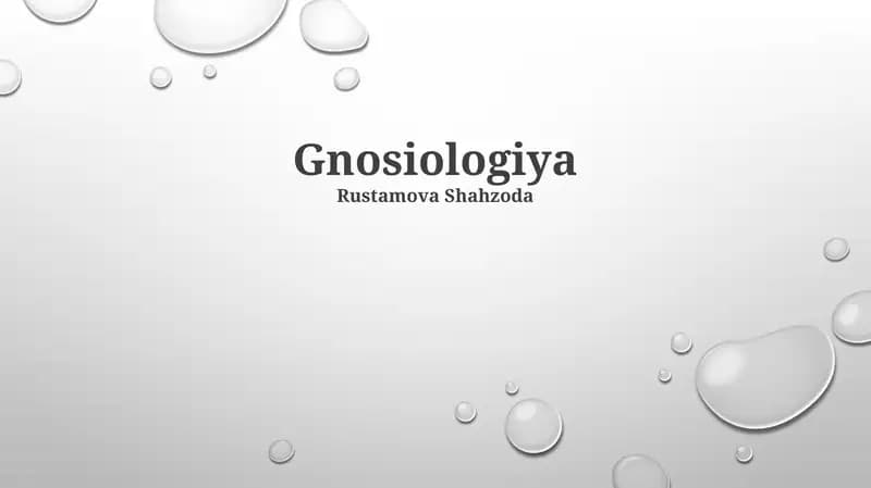 Gnosiologiya