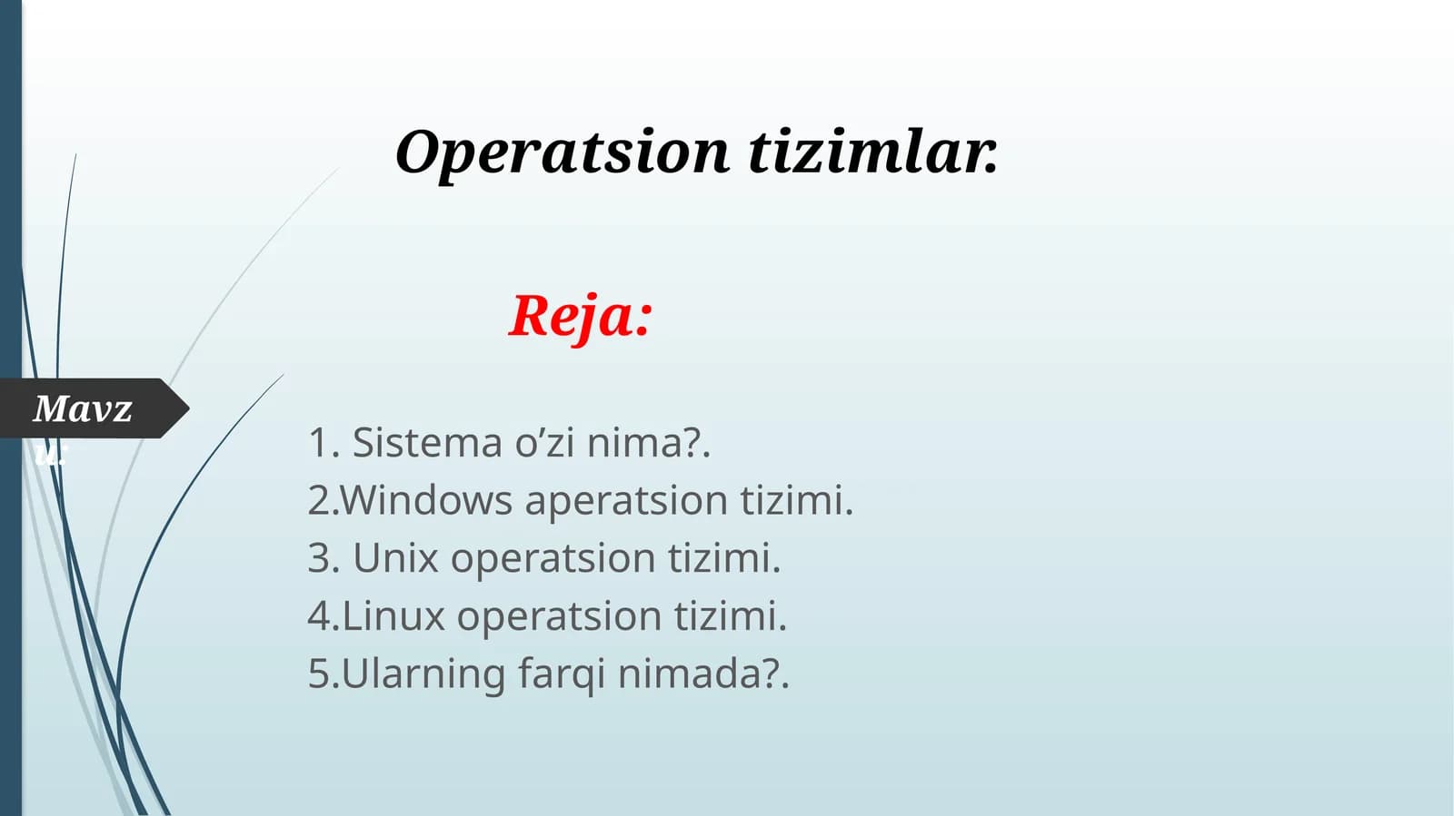 Operatsion tizimlar