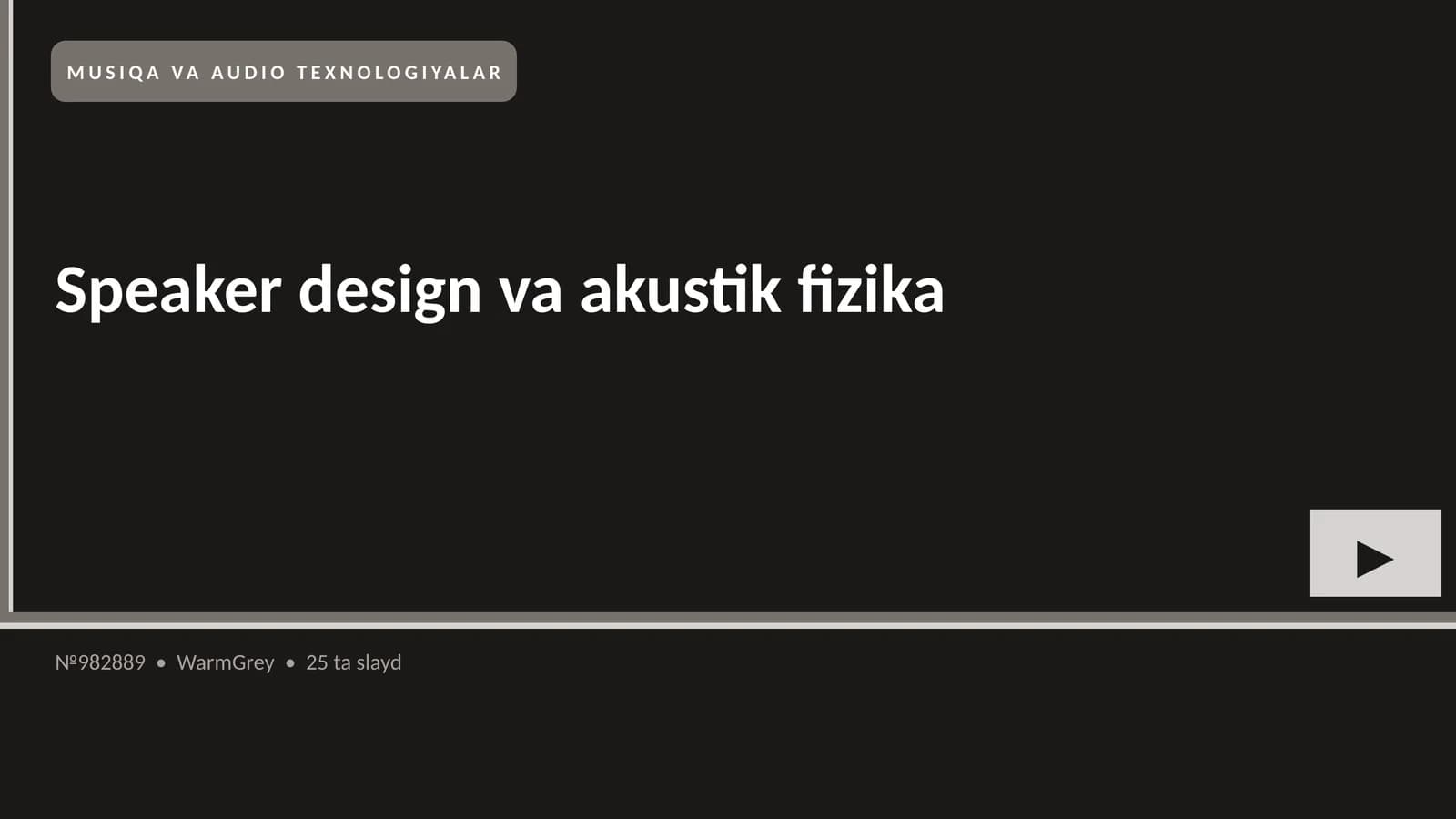 Speaker design va akustik fizika
