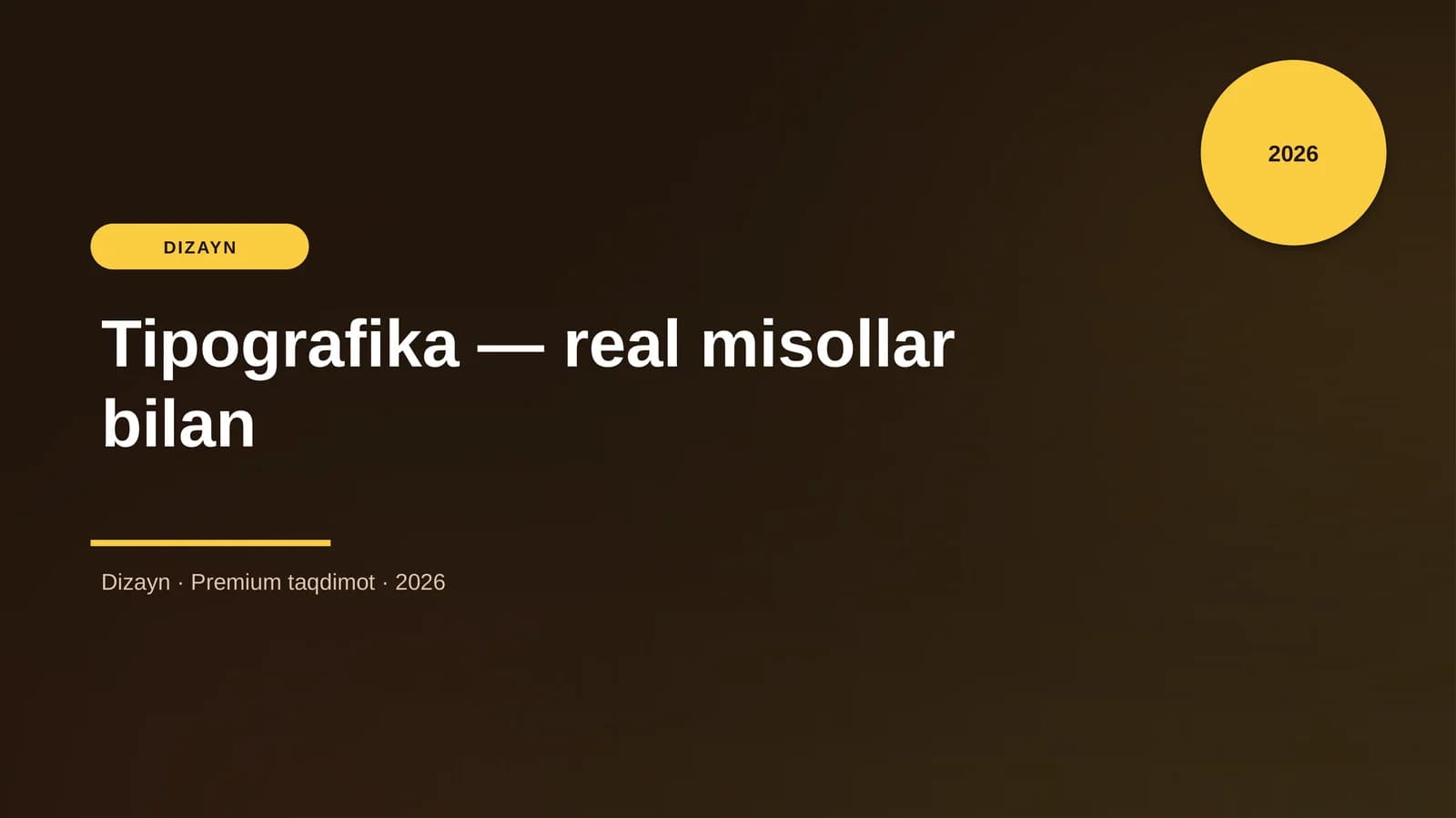 Tipografika — real misollar bilan