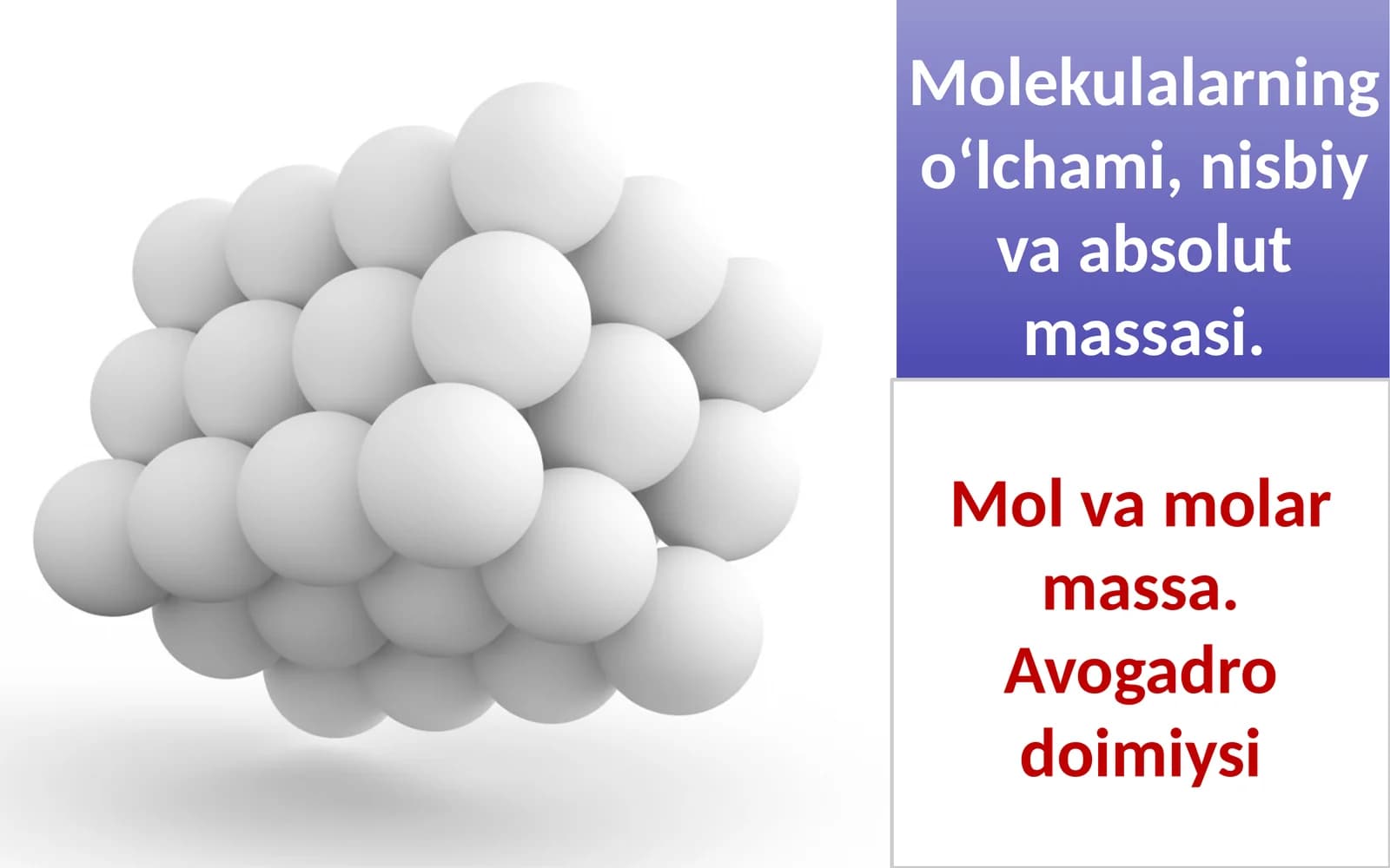 Mol va molar  massa