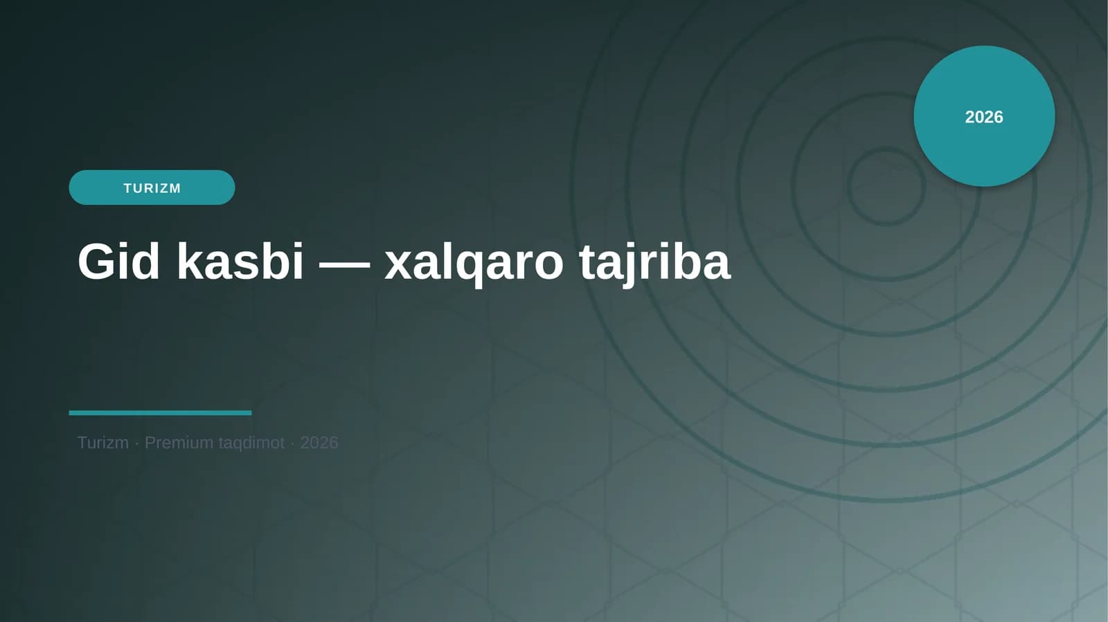 Gid kasbi - xalqaro tajriba