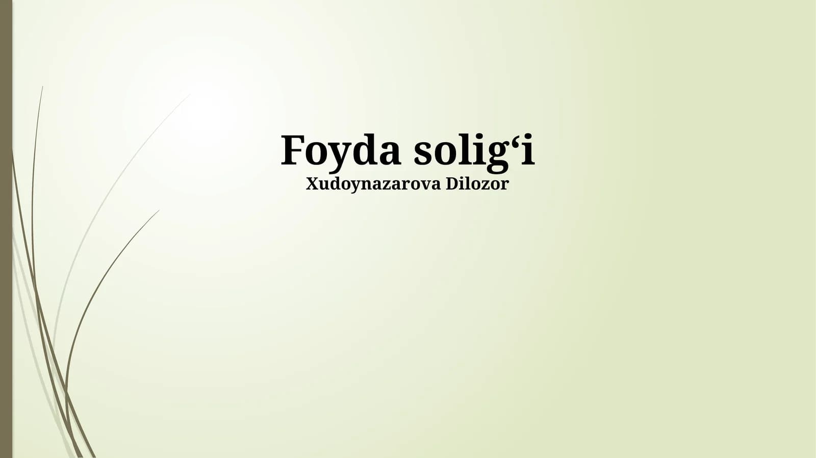 Foyda soligʻi