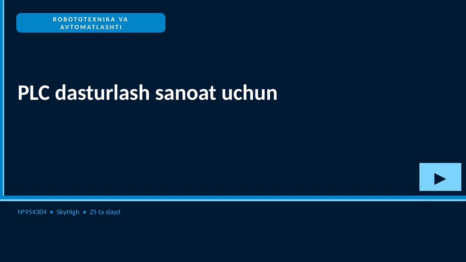 PLC dasturlash sanoat uchun