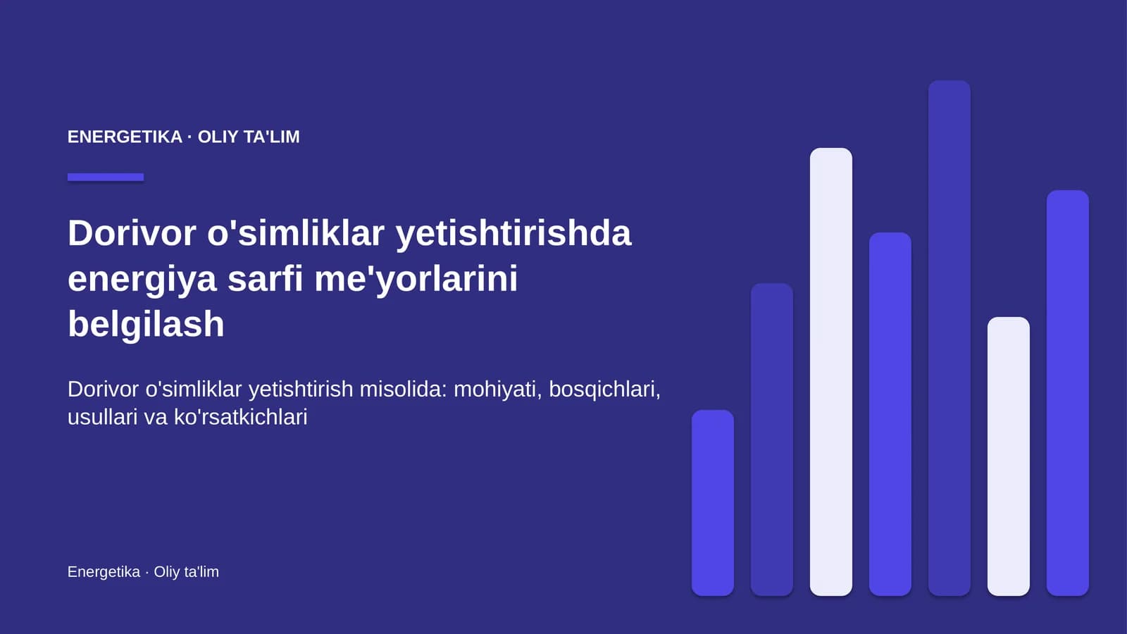 Energetika · Oliy Ta'limga