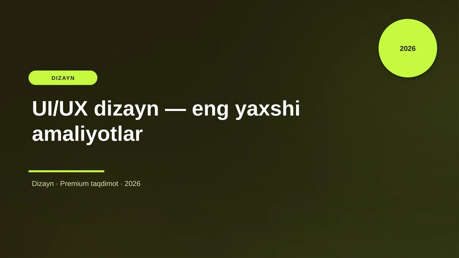 UI/UX dizayn — eng yaxshi amaliyotlar