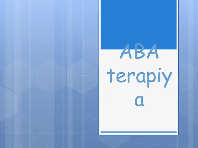 ABA terapiya haqida taqdimot