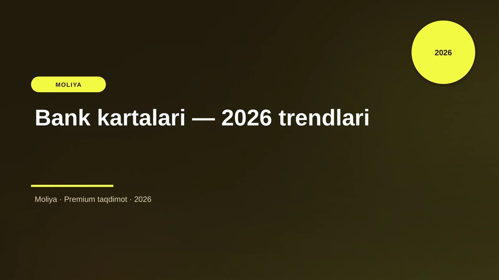 Bank kartalari — 2026 trendlari