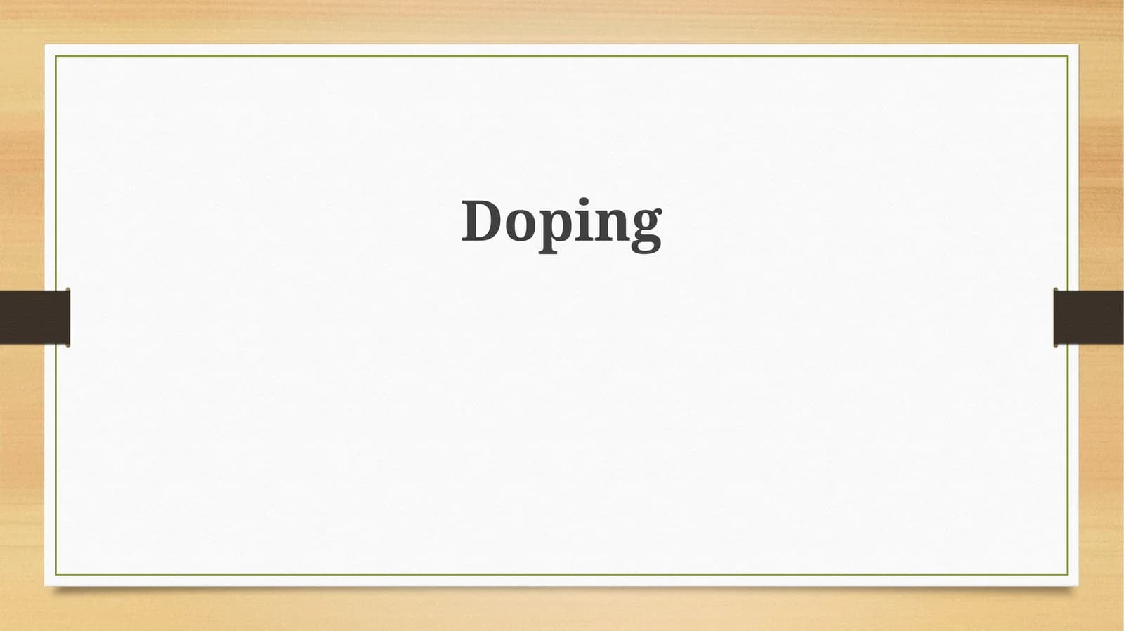 Doping