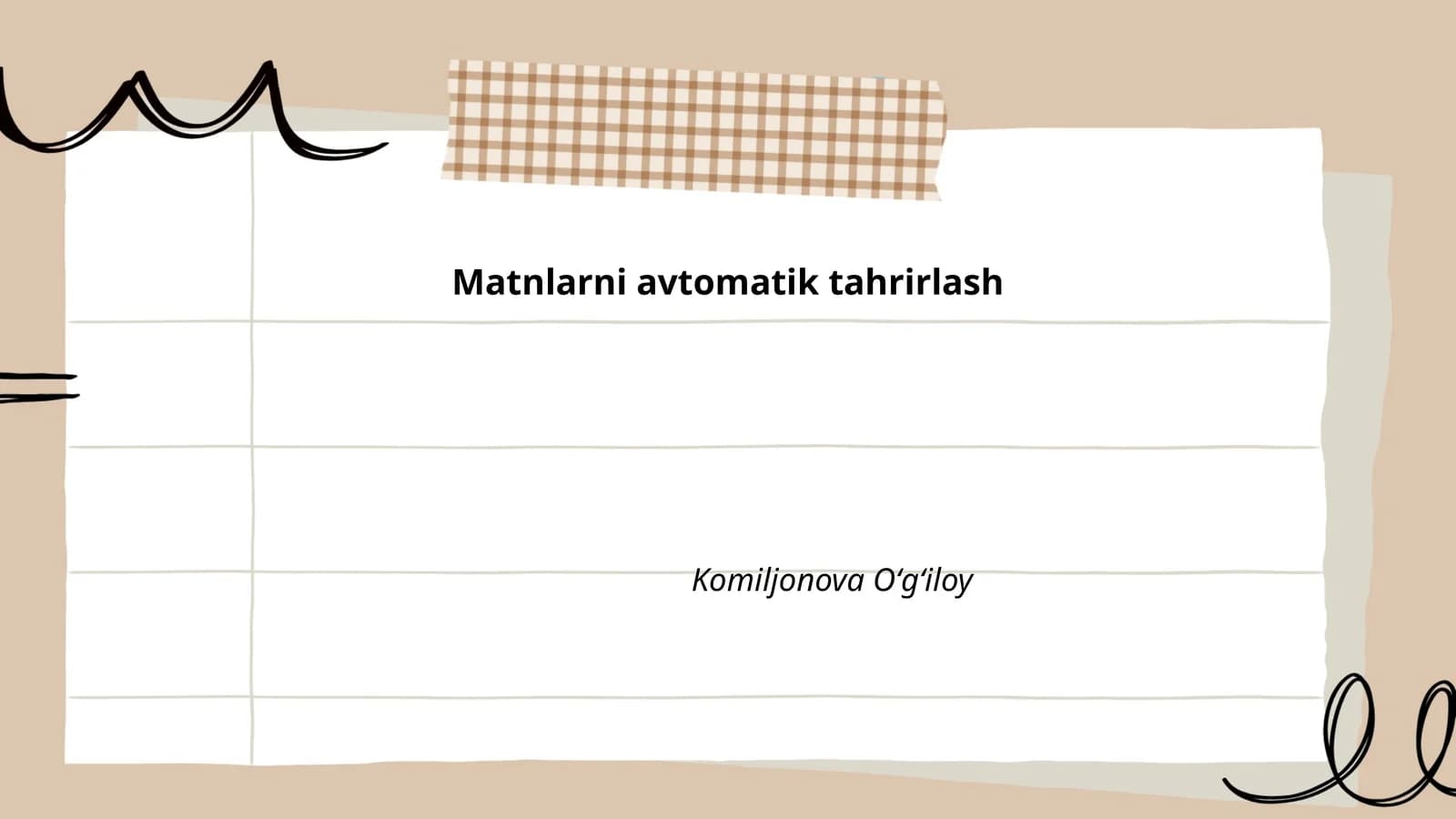 Matnlarni avtomatik tahrirlash