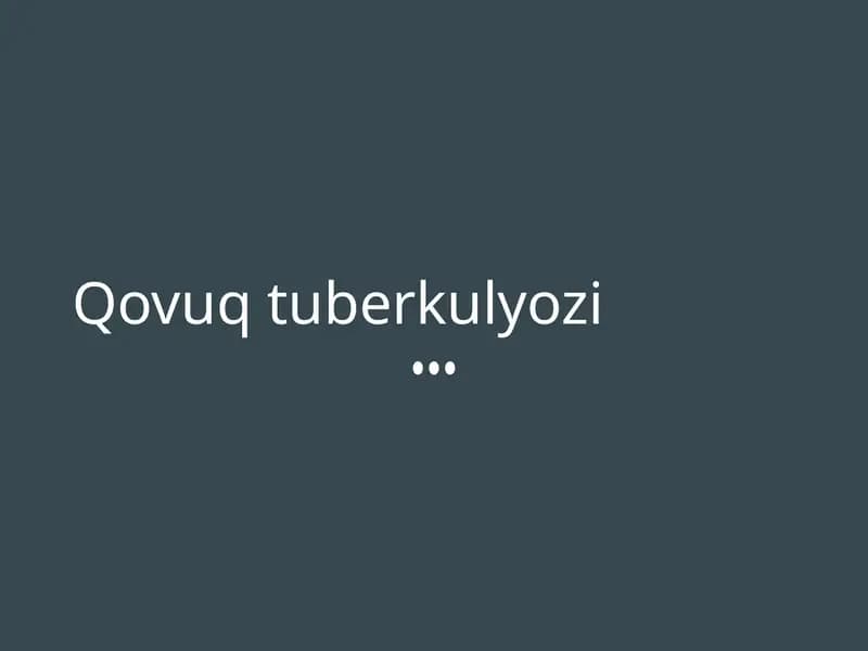 Qovuq tuberkulyozi