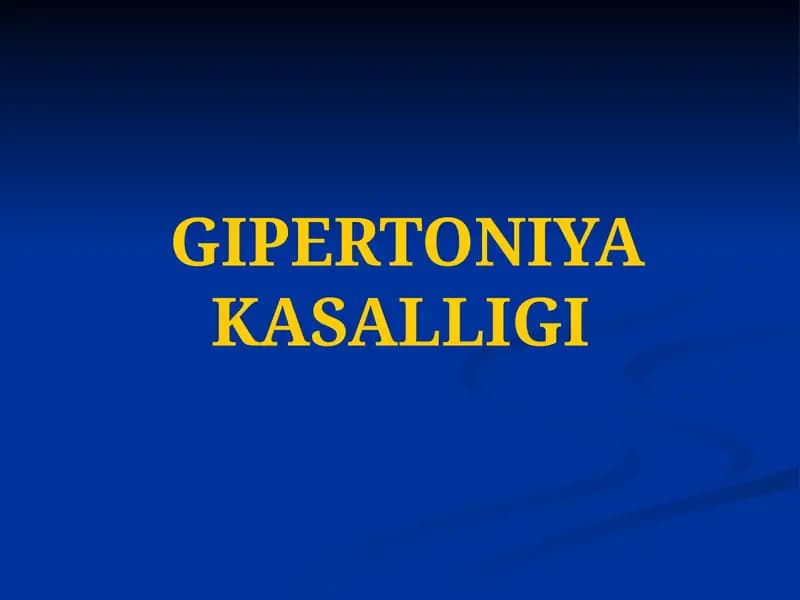 GIPERTONIYA KASALLIGI