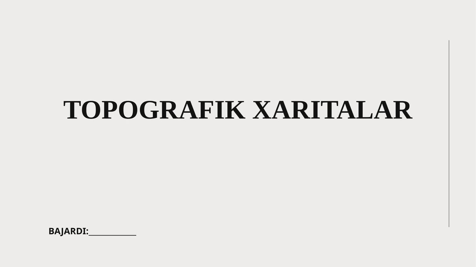 Topografik xaritalar