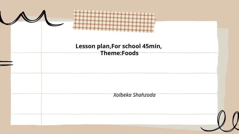 Fruits Lesson Plan