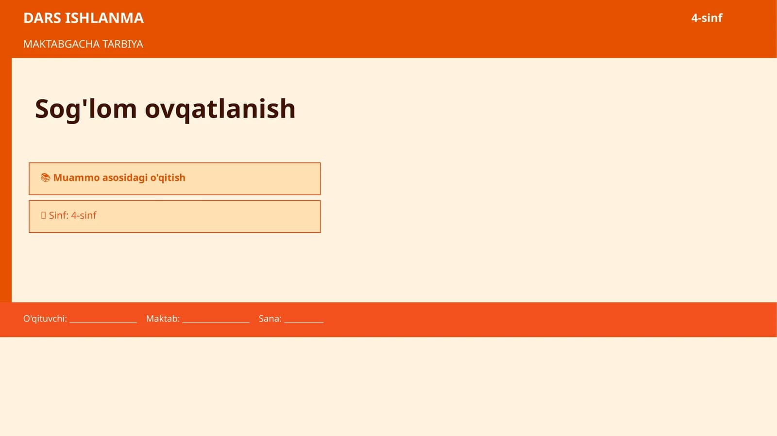 Sog'lom ovqatlanish