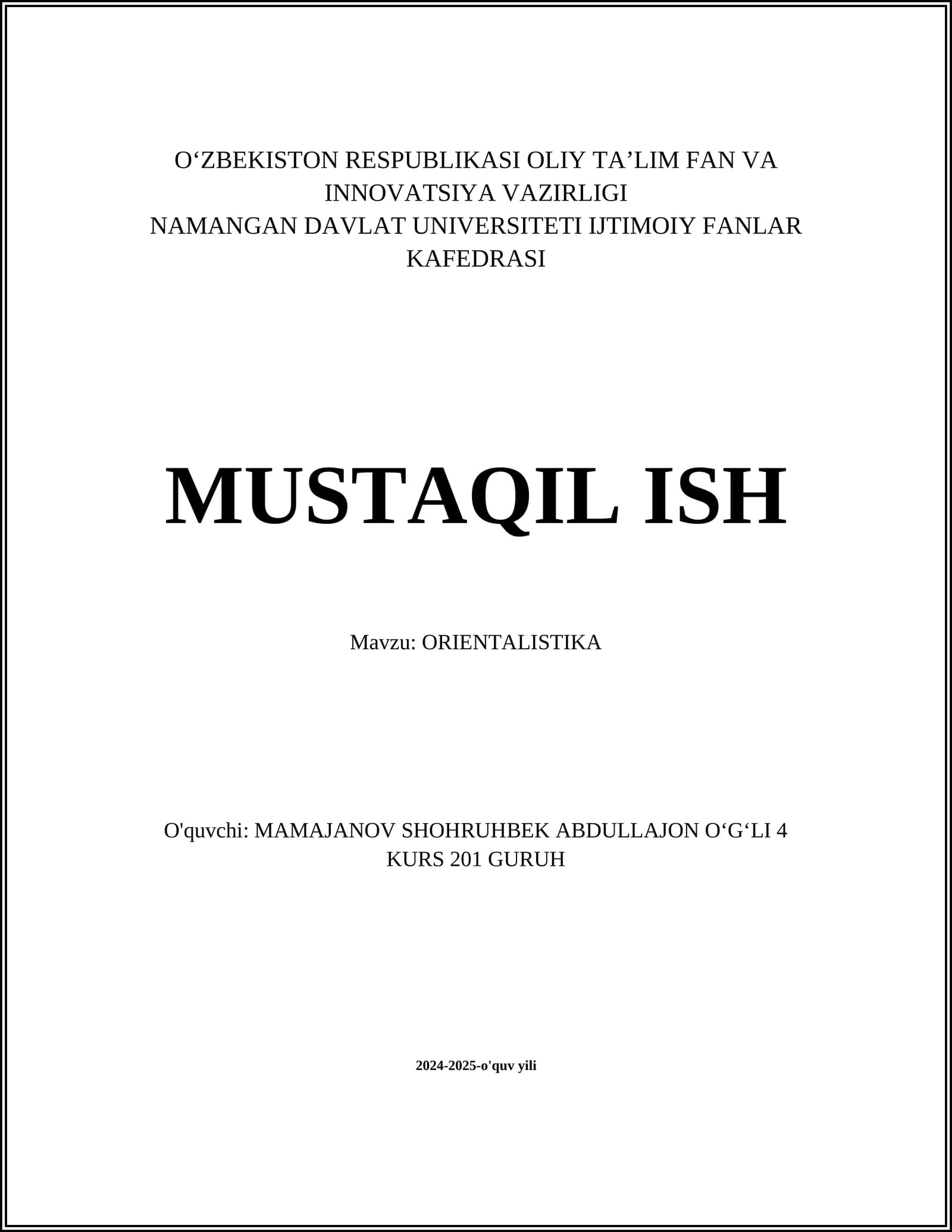 ORIENTALISTIKA