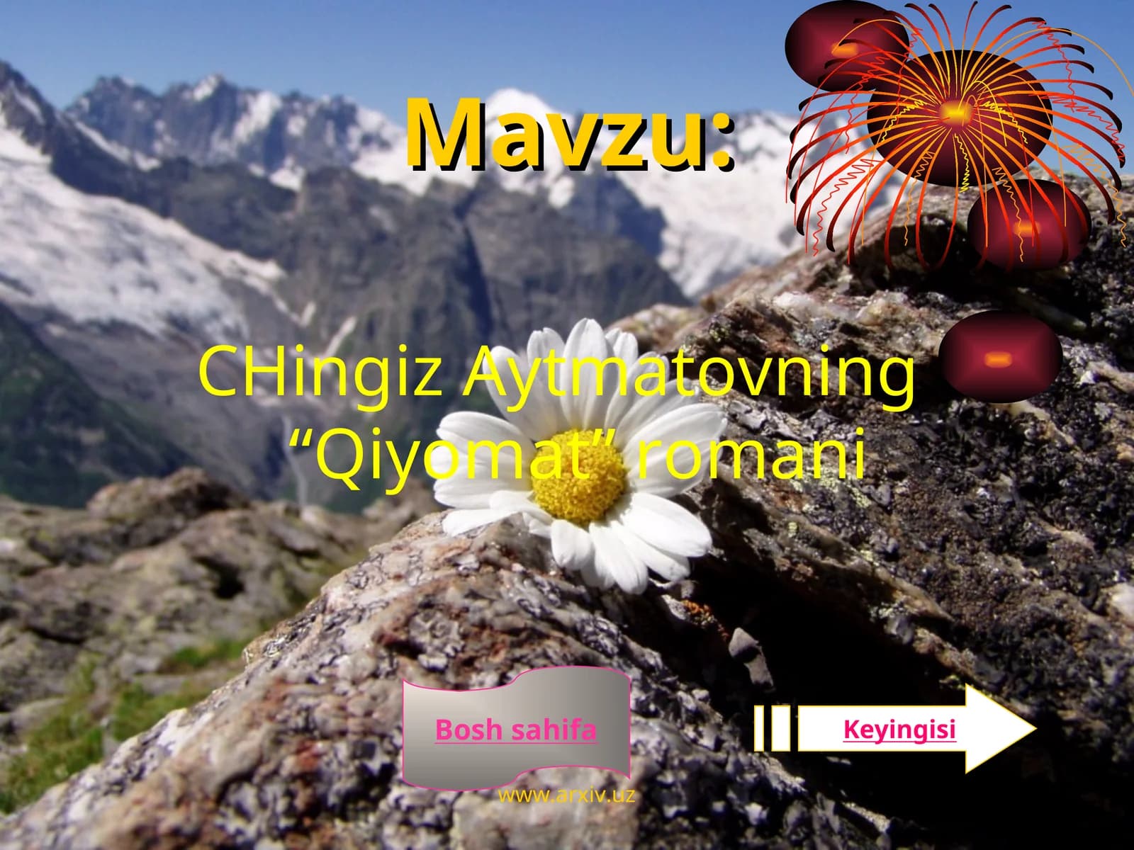 CHingiz Aytmatovning “Qiyomat” romani