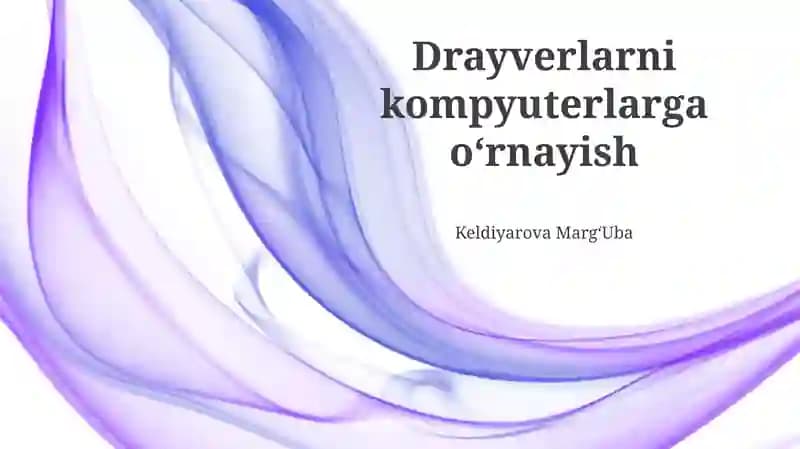 Drayverlarni kompyuterlarga oʻrnayish