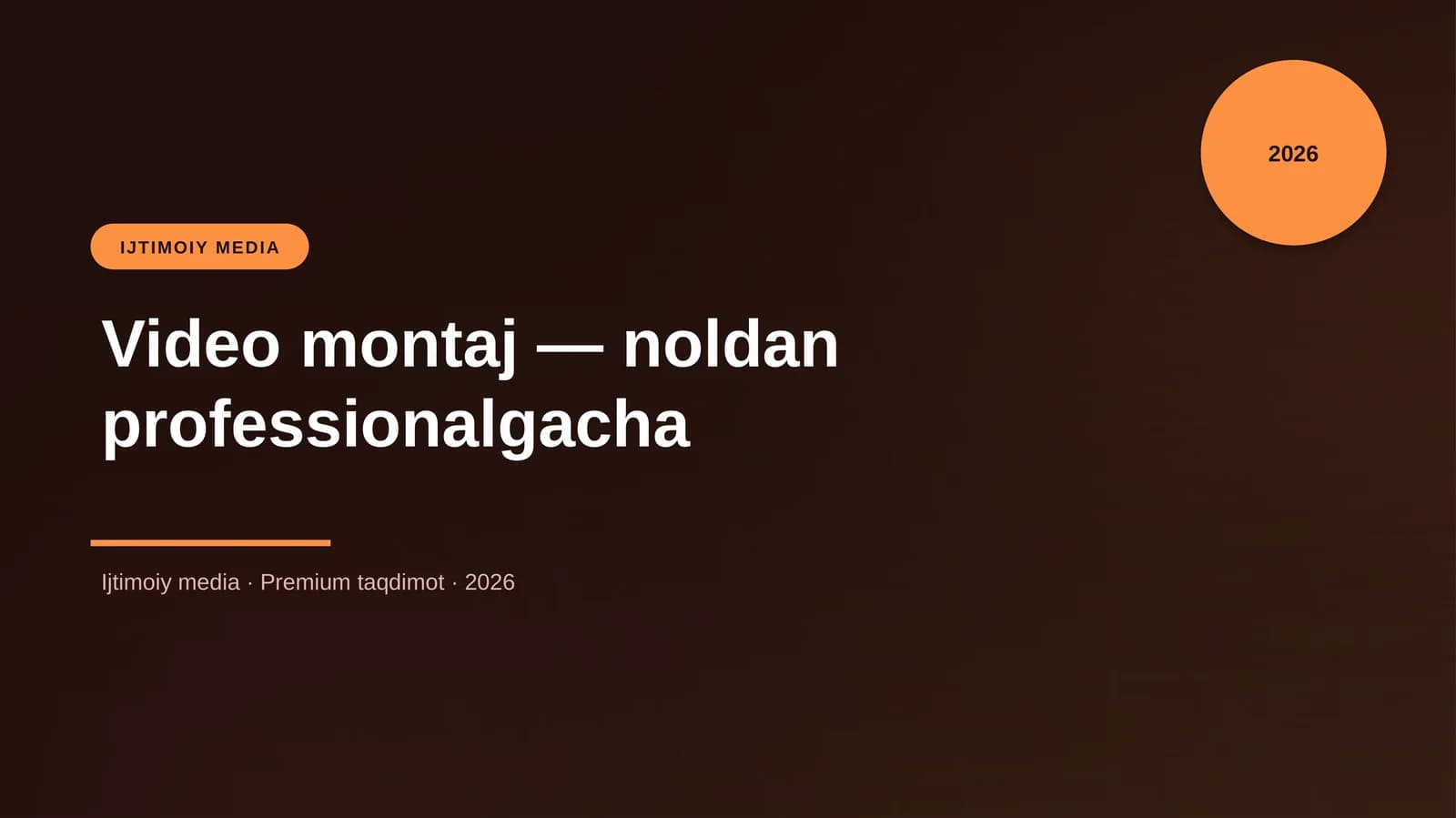 Video montaj — noldan professionalgacha