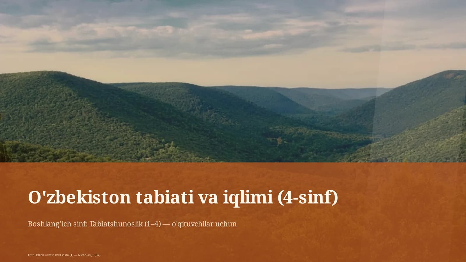 O'zbekiston tabiati va iqlimi (4-sinf)