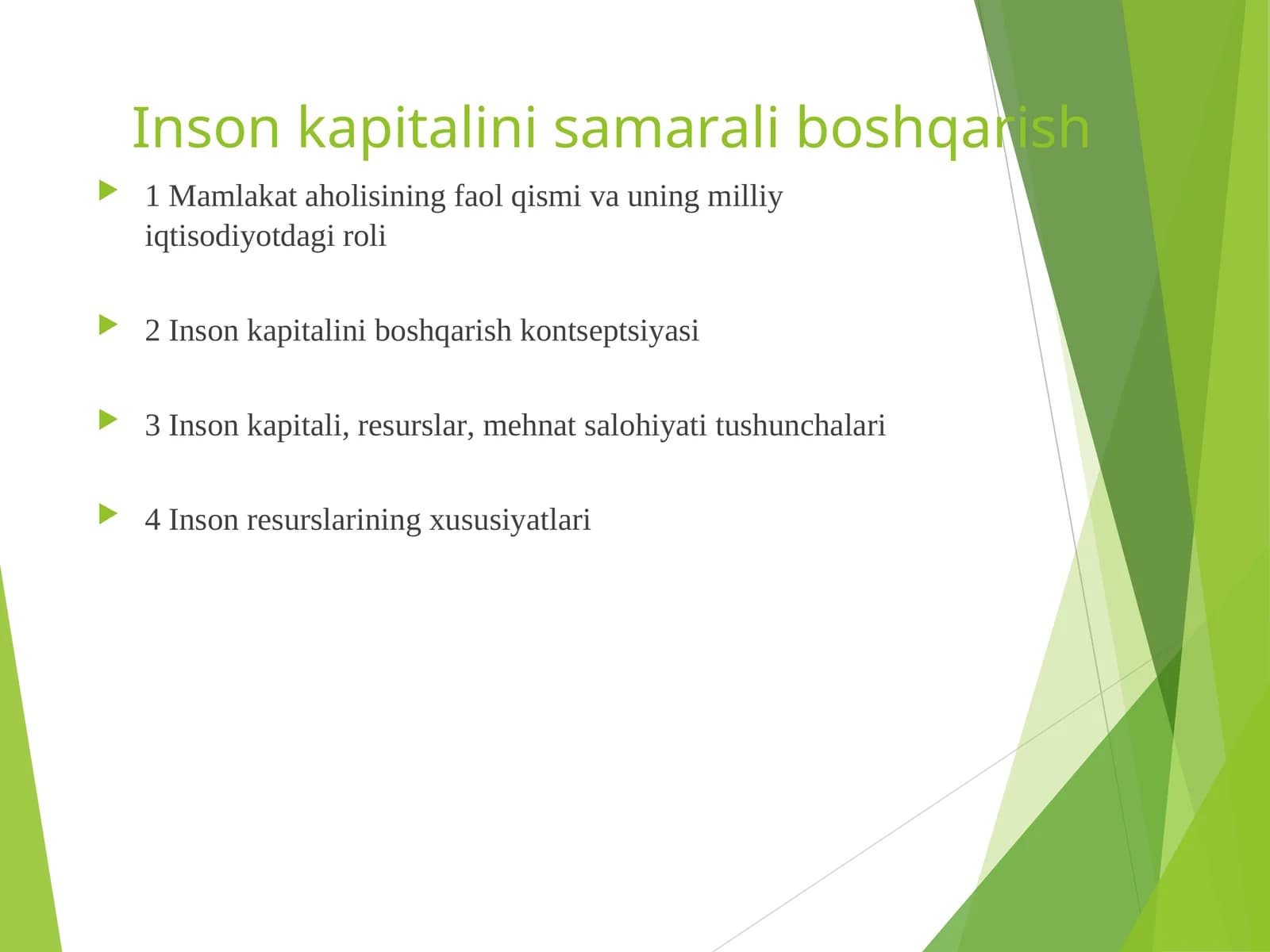 Inson kapitalini samarali boshqarish