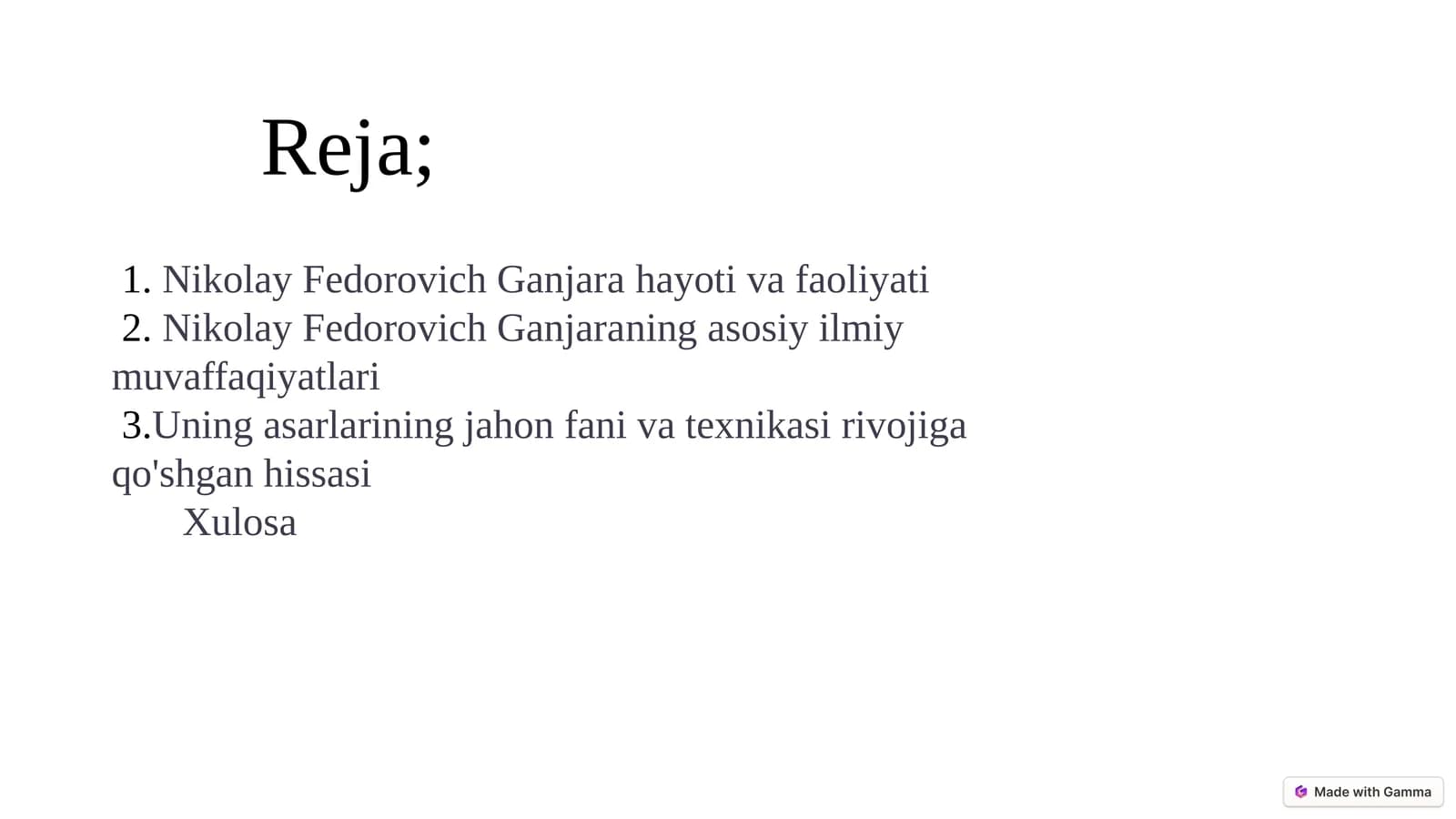 Nikolay Fedorovich Ganjara
